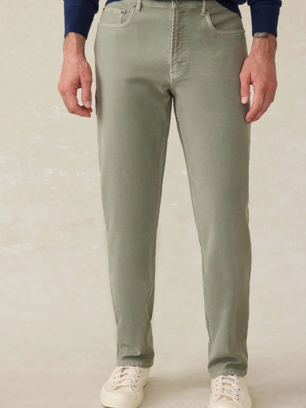 Stretch Terry 5-Pocket Pant - Faded Olive